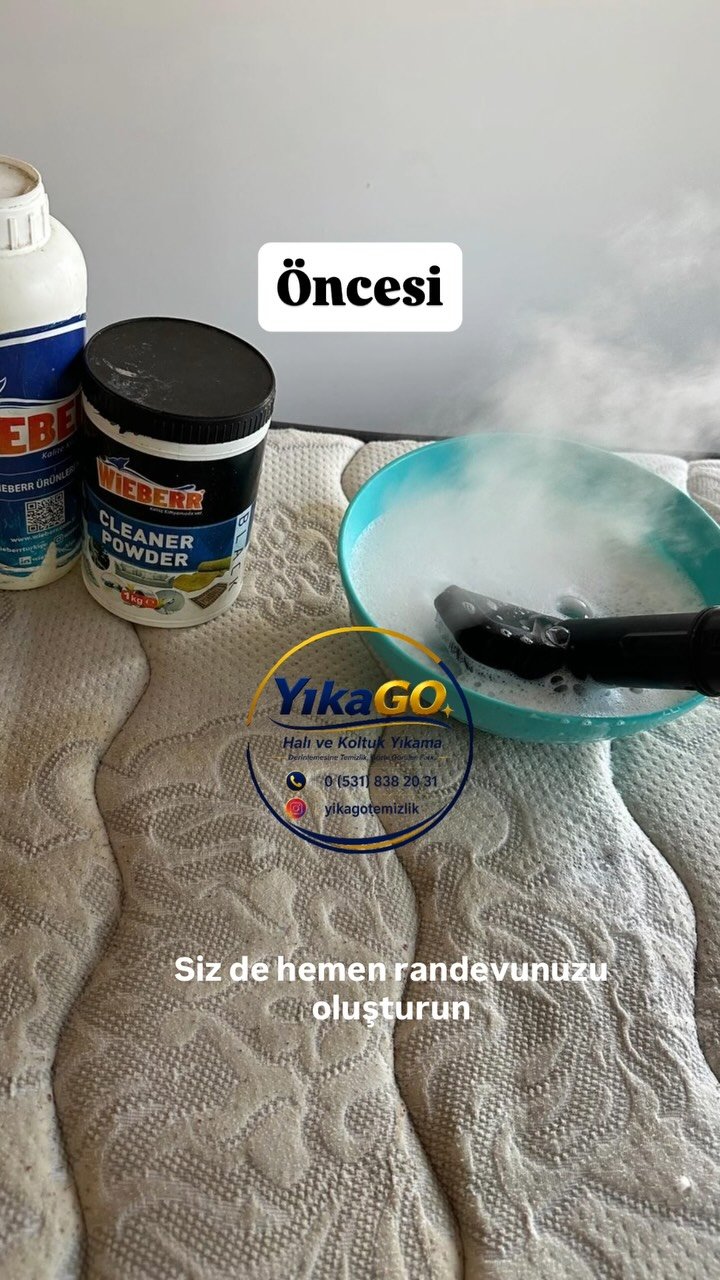 Yıkago yatak temizliği öncesi profesyonel uygulama